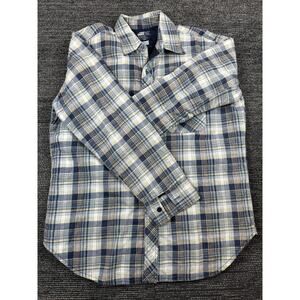 Vintage JC Penney Flannel shirt Mens Large Quilt Lined Plaid 70s USA Made